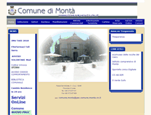 Tablet Screenshot of comune.monta.cn.it